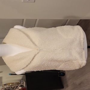 JJill white shaggy vest. Size - Small